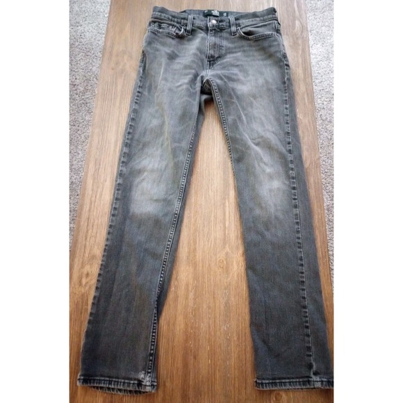 Hollister Other - Hollister Slim Straight Black Denim Pockets Men's Jeans Size 29x32 Actual 30x30